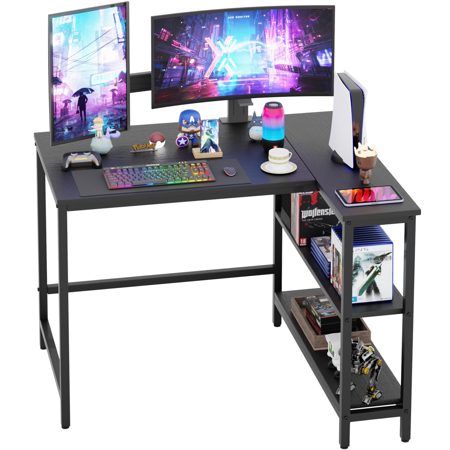 Amazon.com: PayLessHere 39 Inch L-Shaped Computer Desk,Gaming Desk